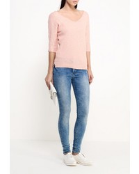 Женский розовый свитер с v-образным вырезом от Befree