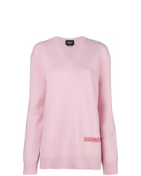 Женский розовый свитер с v-образным вырезом от Calvin Klein 205W39nyc