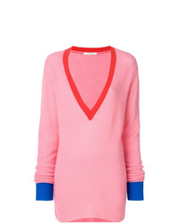 Женский розовый свитер с v-образным вырезом от Chinti & Parker