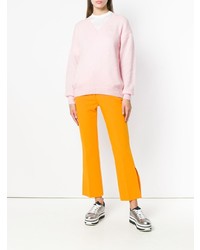 Женский розовый свитер с v-образным вырезом от Prada