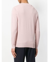 Мужской розовый свитер с v-образным вырезом от Aspesi