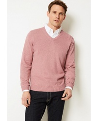 Мужской розовый свитер с v-образным вырезом от Marks & Spencer