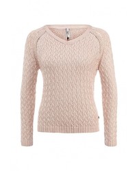 Женский розовый свитер с v-образным вырезом от Pepe Jeans