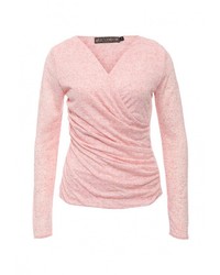 Женский розовый свитер с v-образным вырезом от QED London