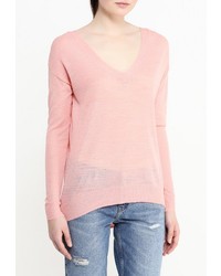 Женский розовый свитер с v-образным вырезом от River Island