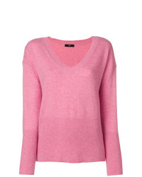 Женский розовый свитер с v-образным вырезом от Steffen Schraut