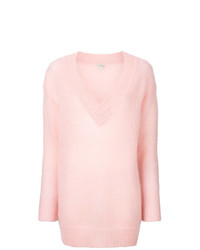 Женский розовый свитер с v-образным вырезом от Temperley London