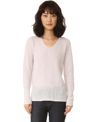 Женский розовый свитер с v-образным вырезом от TSE
