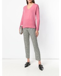 Женский розовый свитер с v-образным вырезом от Steffen Schraut