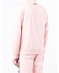 Мужской розовый свитер с воротником на молнии от Moschino