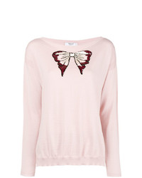 Женский розовый свитер с круглым вырезом с принтом от Blugirl