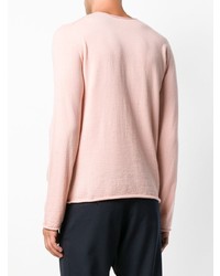 Мужской розовый свитер с круглым вырезом с принтом от Comme Des Garçons Shirt Boys