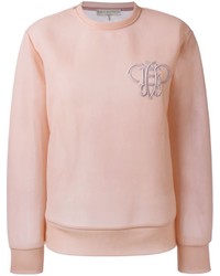 Женский розовый свитер с круглым вырезом с принтом от Emilio Pucci