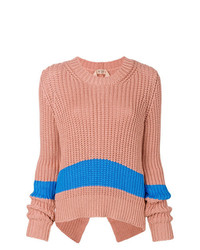 Женский розовый свитер с круглым вырезом с принтом от N°21