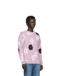 Мужской розовый свитер с круглым вырезом с принтом от Saturdays Nyc