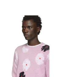 Мужской розовый свитер с круглым вырезом с принтом от Saturdays Nyc