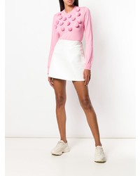 Женский розовый свитер с круглым вырезом с украшением от Comme Des Garçons Girl