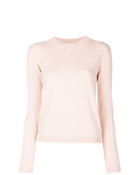 Женский розовый свитер с круглым вырезом с шипами от Twin-Set
