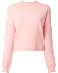 Женский розовый свитер с круглым вырезом от Acne Studios