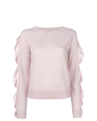 Женский розовый свитер с круглым вырезом от Agnona