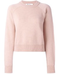 Женский розовый свитер с круглым вырезом от Alexander Wang