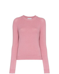 Женский розовый свитер с круглым вырезом от Alexandra Golovanoff
