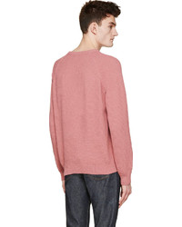 Мужской розовый свитер с круглым вырезом от Ami