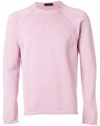 Мужской розовый свитер с круглым вырезом от Altea