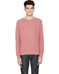 Мужской розовый свитер с круглым вырезом от Ami