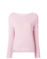 Женский розовый свитер с круглым вырезом от Aragona