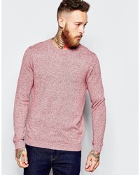Мужской розовый свитер с круглым вырезом от Asos