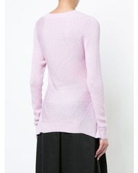 Женский розовый свитер с круглым вырезом от Tome