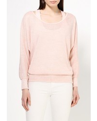 Женский розовый свитер с круглым вырезом от Aurora Firenze