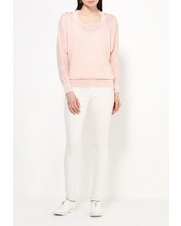 Женский розовый свитер с круглым вырезом от Aurora Firenze