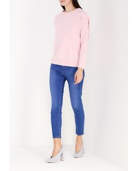 Женский розовый свитер с круглым вырезом от Aurora Firenze