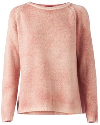 Женский розовый свитер с круглым вырезом от Avant Toi