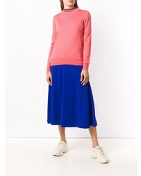 Женский розовый свитер с круглым вырезом от Burberry