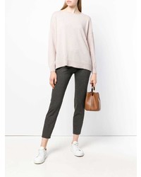 Женский розовый свитер с круглым вырезом от Incentive! Cashmere