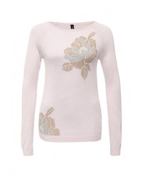 Женский розовый свитер с круглым вырезом от Bestia