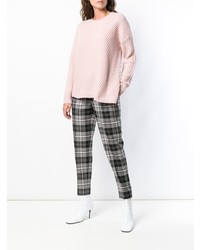 Женский розовый свитер с круглым вырезом от Vince