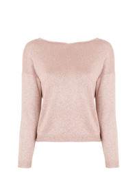Женский розовый свитер с круглым вырезом от Blanca