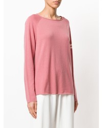 Женский розовый свитер с круглым вырезом от Hemisphere