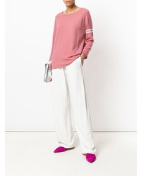Женский розовый свитер с круглым вырезом от Hemisphere