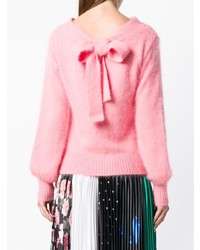 Женский розовый свитер с круглым вырезом от Semicouture