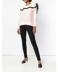 Женский розовый свитер с круглым вырезом от Cavalli Class