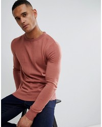 Мужской розовый свитер с круглым вырезом от Brave Soul