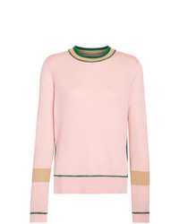 Женский розовый свитер с круглым вырезом от Burberry