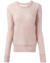 Женский розовый свитер с круглым вырезом от By Malene Birger