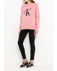 Женский розовый свитер с круглым вырезом от Calvin Klein Jeans
