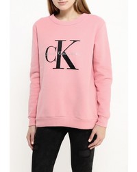 Женский розовый свитер с круглым вырезом от Calvin Klein Jeans
